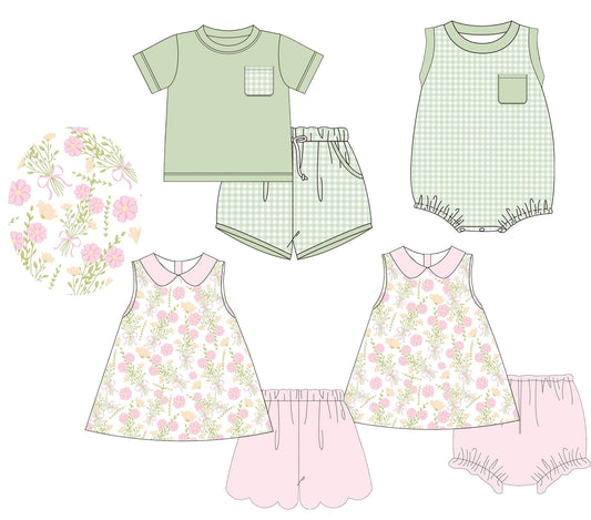 Sage Gingham and Floral Collection - ETA early March