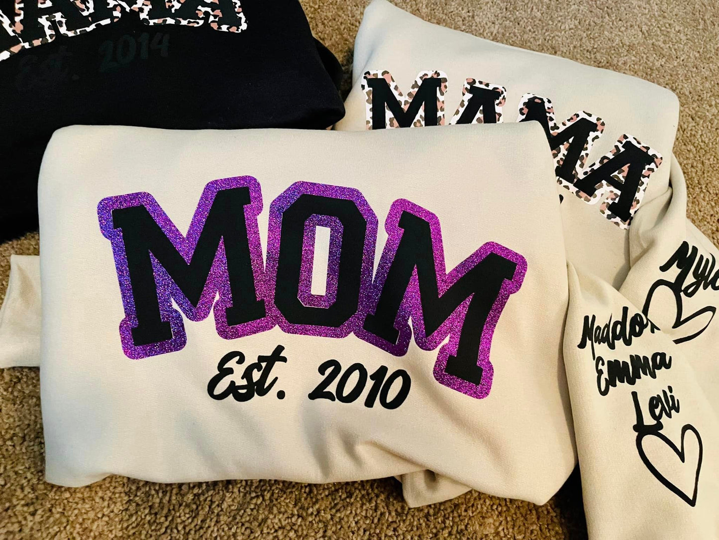 Mama Puff/Glitter Sweatshirt