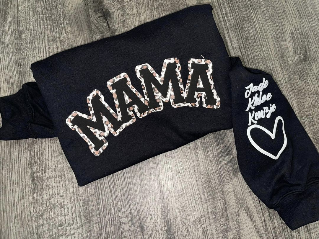 Mama Puff/Glitter Sweatshirt