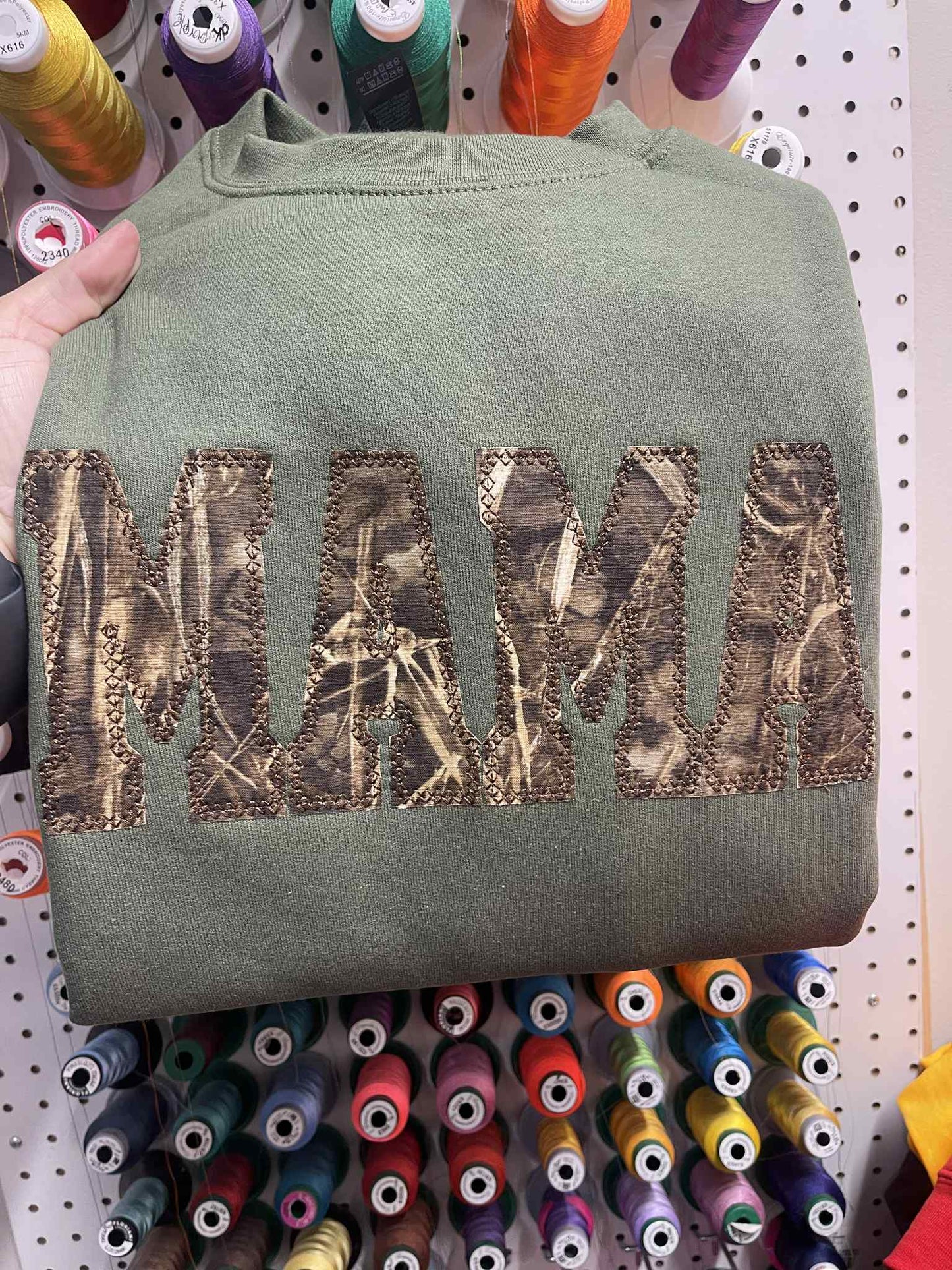 Personalized Realtree® MAX-7 Duck Camo Appliqué Name Shirt | Custom Embroidered Tee, Sweatshirt & Hoodie | MAMA