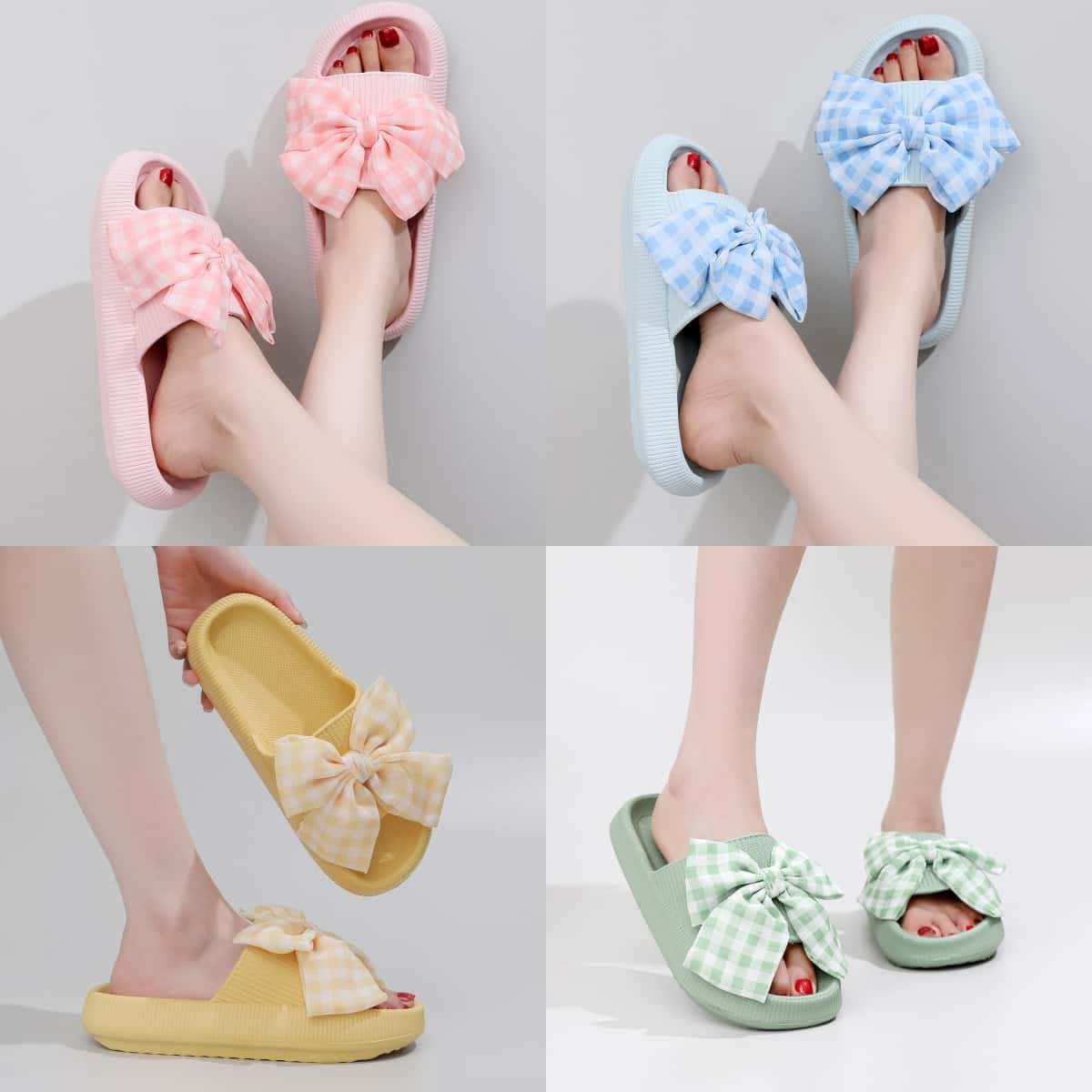 Gingham Check Sandals