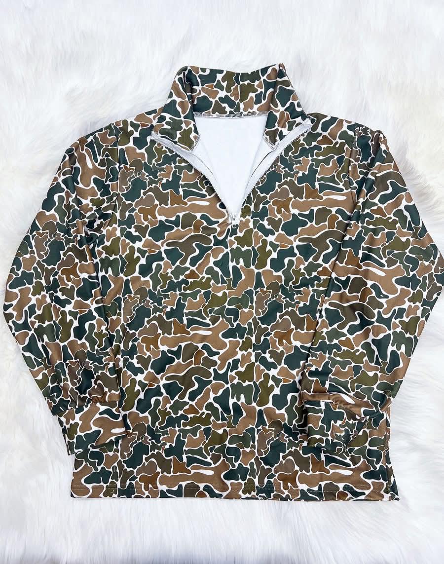 Adult & Kids Quarter Zip Fleece Pullover