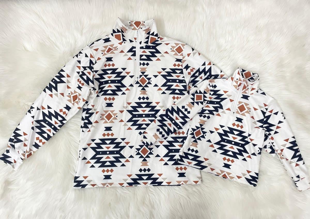 Adult & Kids Quarter Zip Fleece Pullover