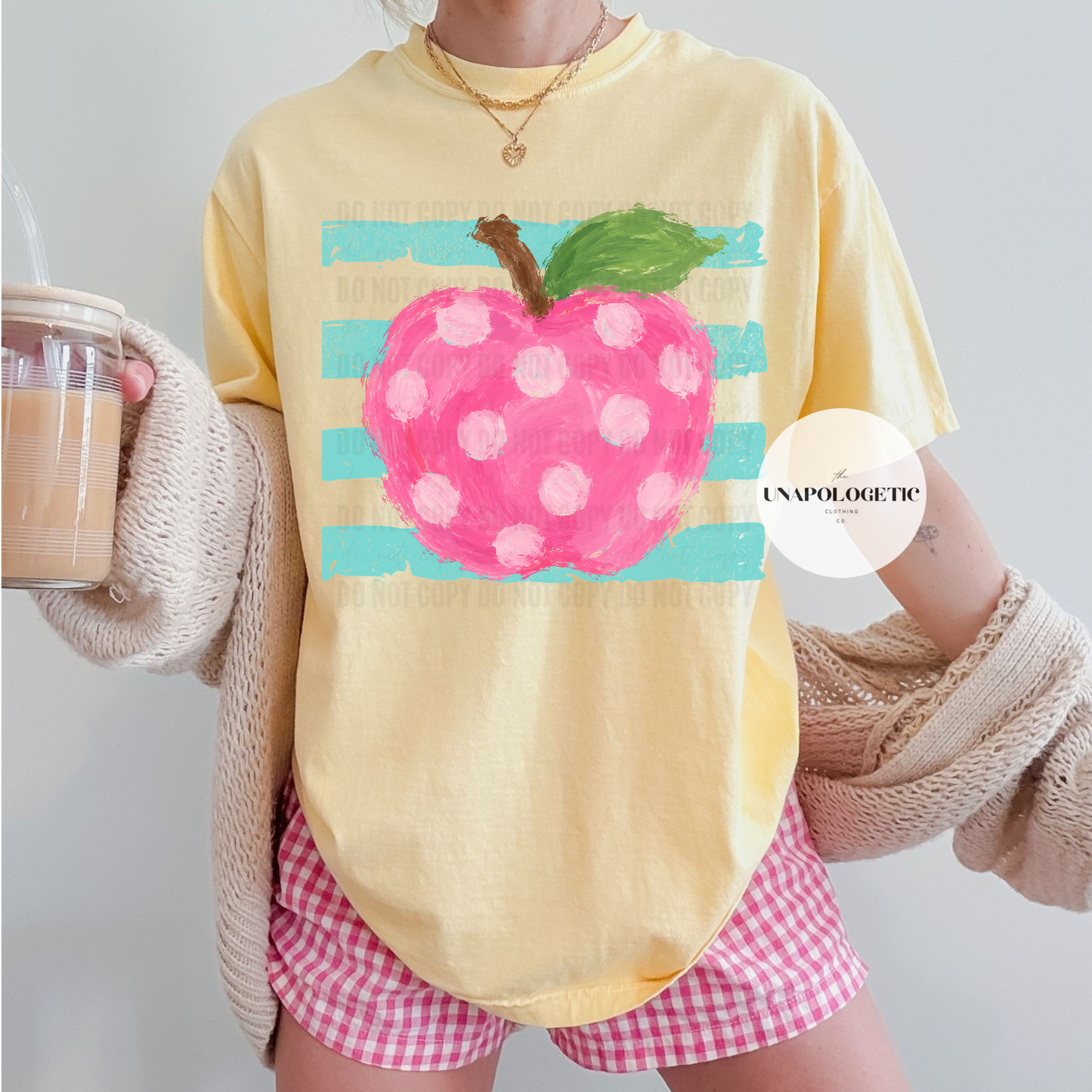 Polkadot Apple with Aqua Stripes - WS