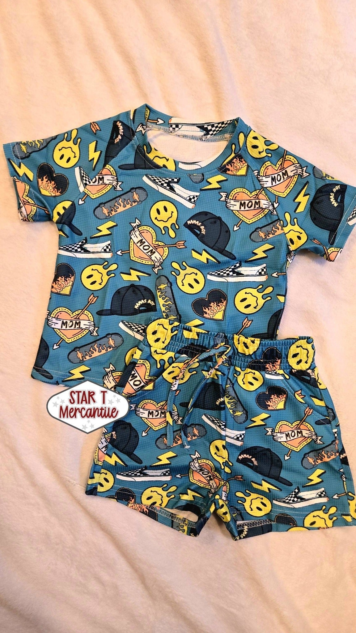 Custom Short Sleeve Waffle Sets