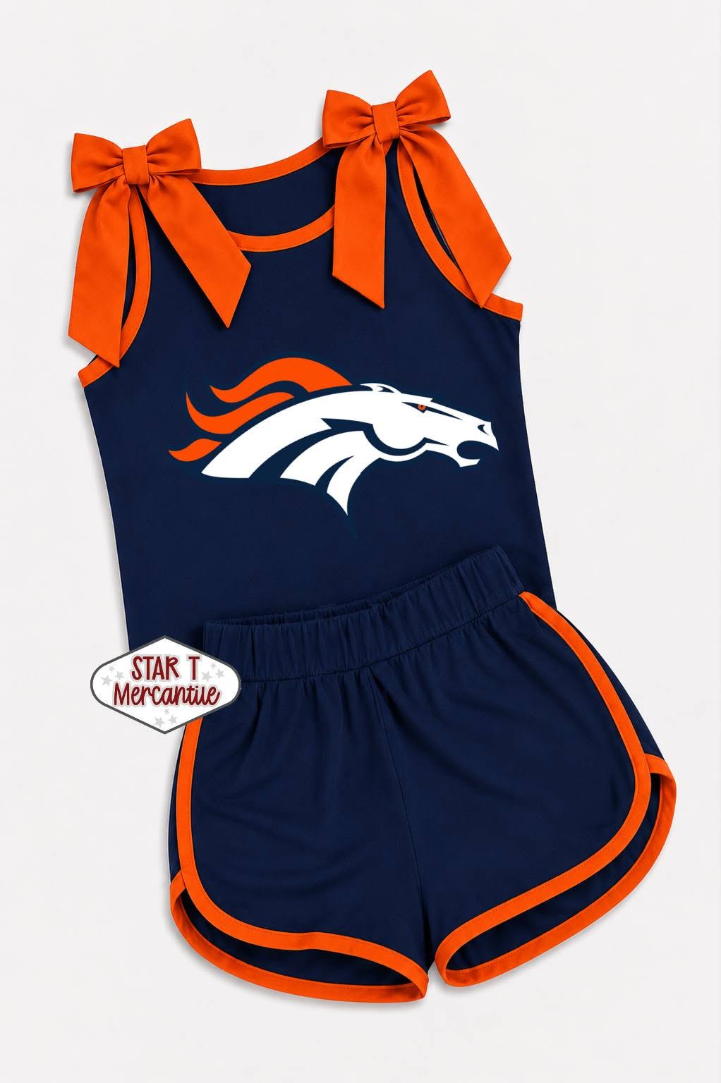 Custom Bow Tank + Cheer Short Set