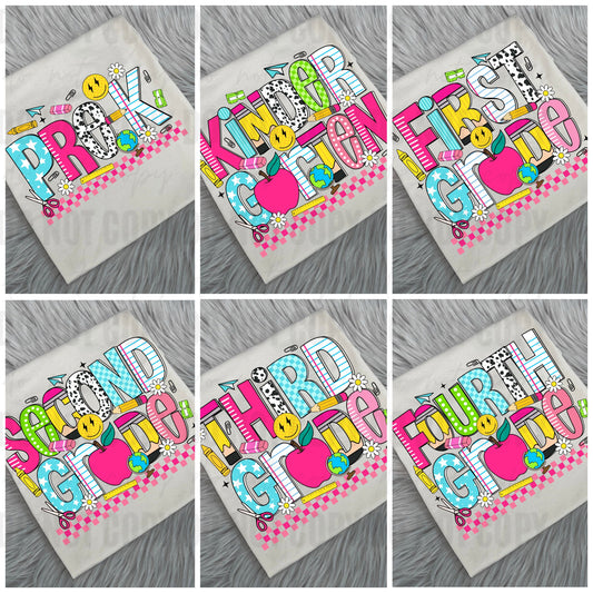 Pink Retro Grade Tees - WS