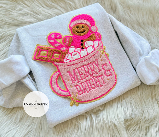 Merry & Bright Chenille Patch Sweatshirt - WS