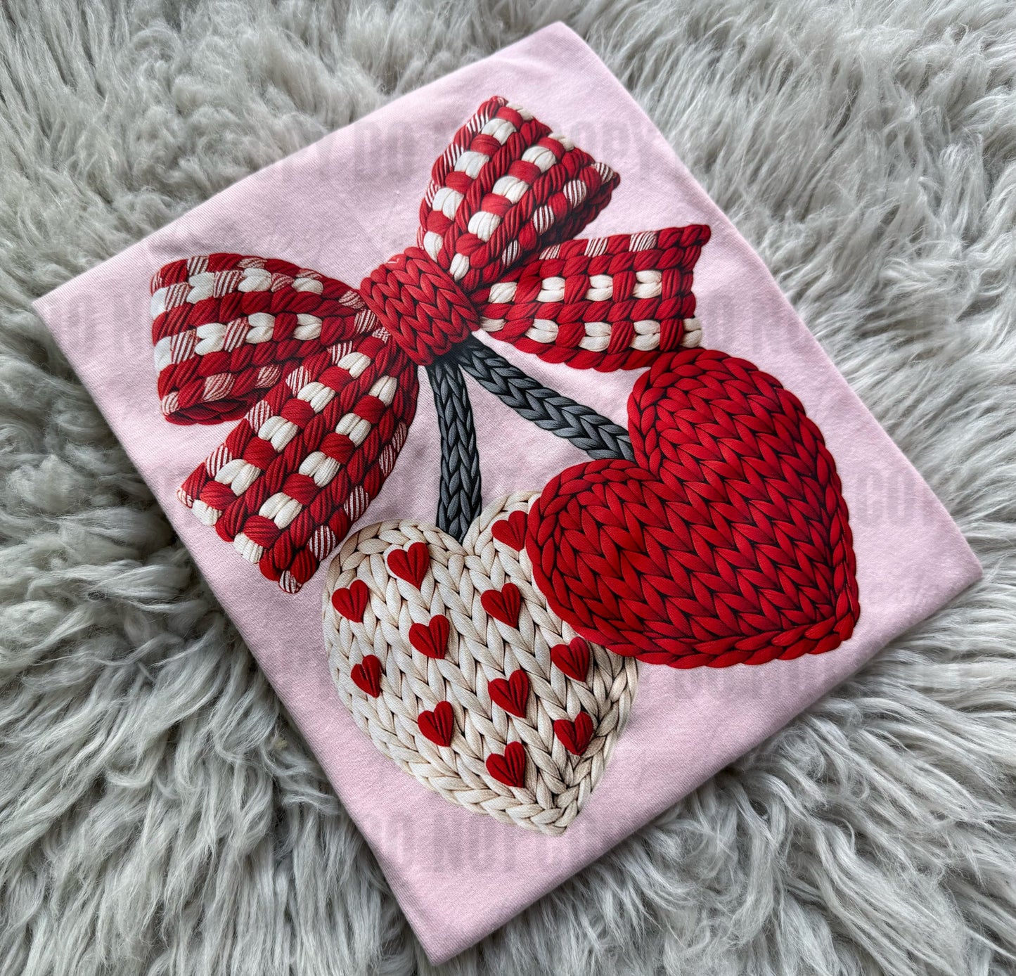 Valentines Cherries (Faux Yarn) - WS