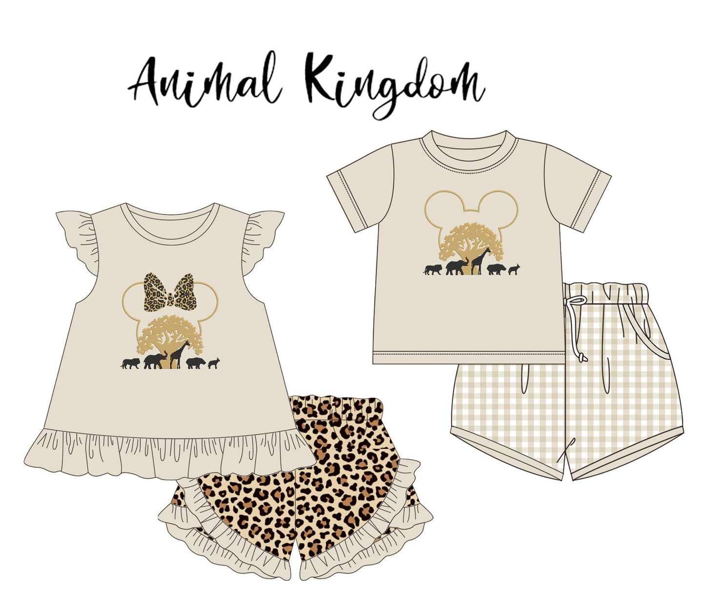 Animal Kingdom Embroidered Sets - ETA late April
