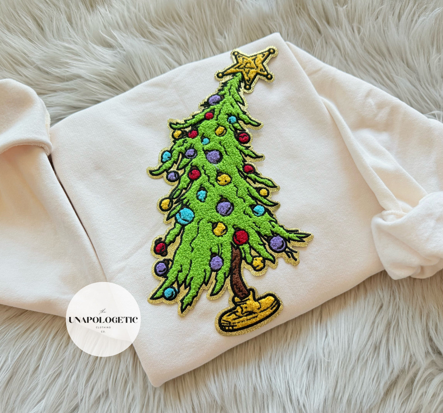 Green Tree Chenille Patch Sweatshirt - WS
