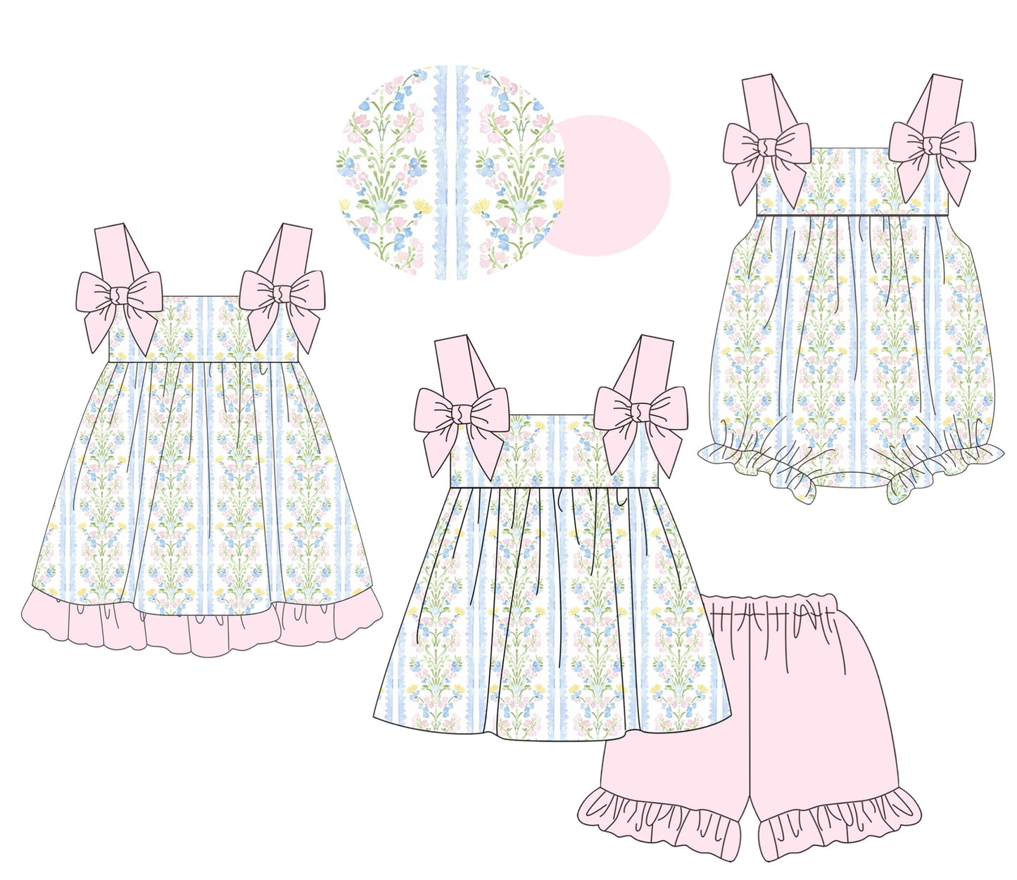Pink Floral Lattice Collection - ETA early March