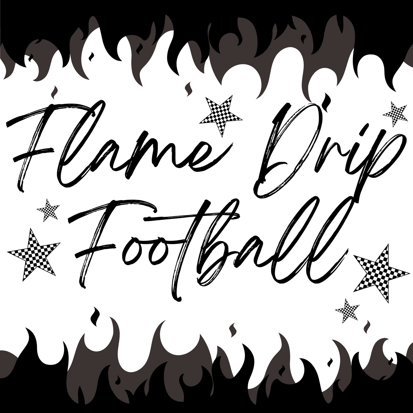 Flame Drip Football - WS