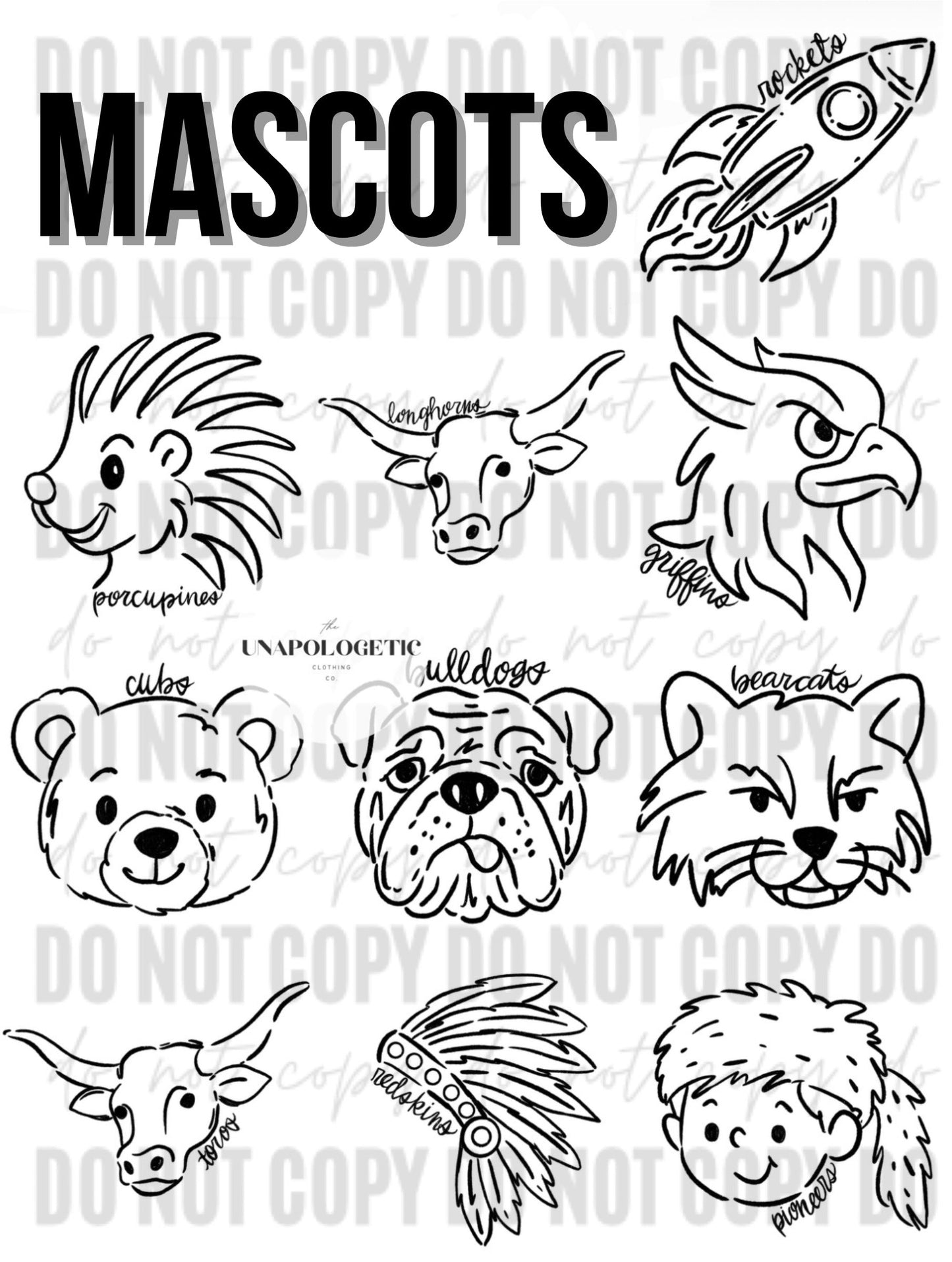 Mascot Tee MULTIPLE OPTIONS - WS