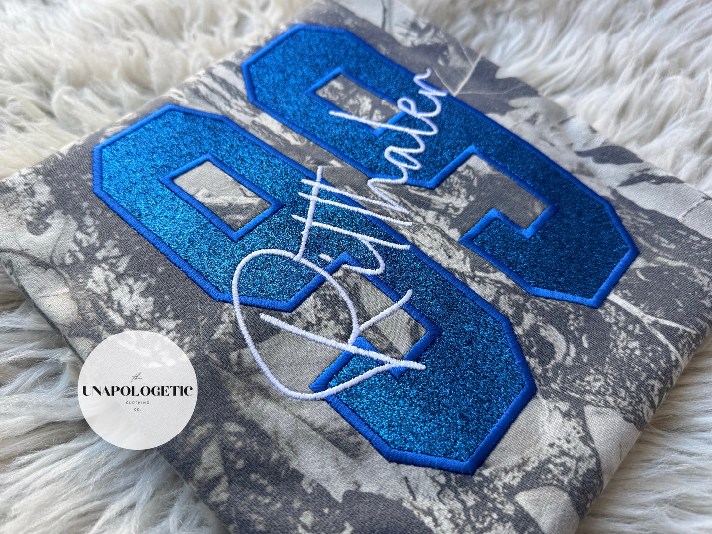 Custom Team Number And Name Cotton Collective Embroidered Applique - WS