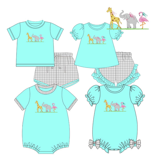 Zoo Animals Embroidered Collection - ETA early March