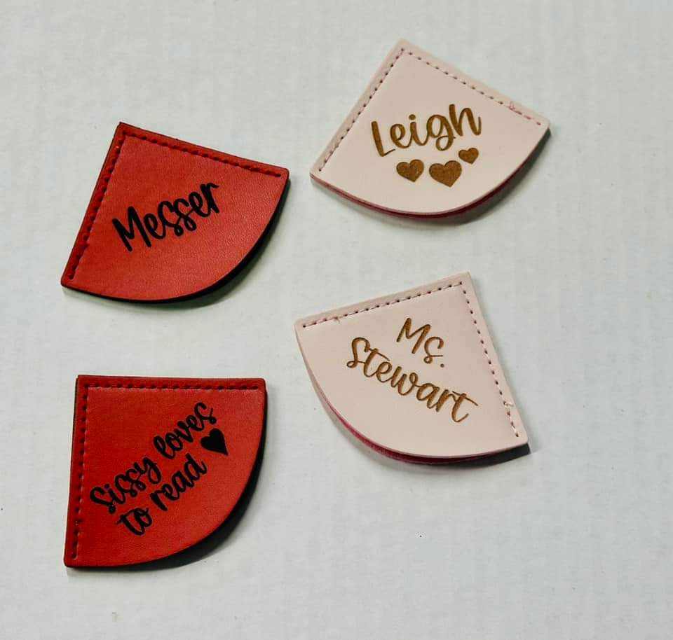 Leather Corner Bookmark