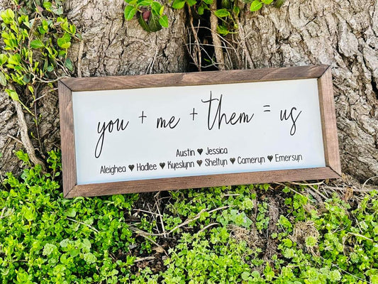 You + Me + Them = Us Wall Plaque