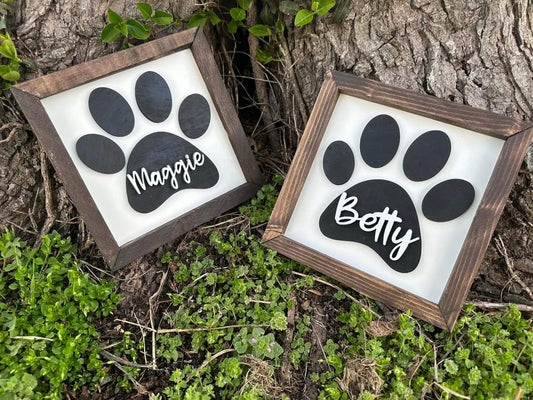 Paw Print Plaque