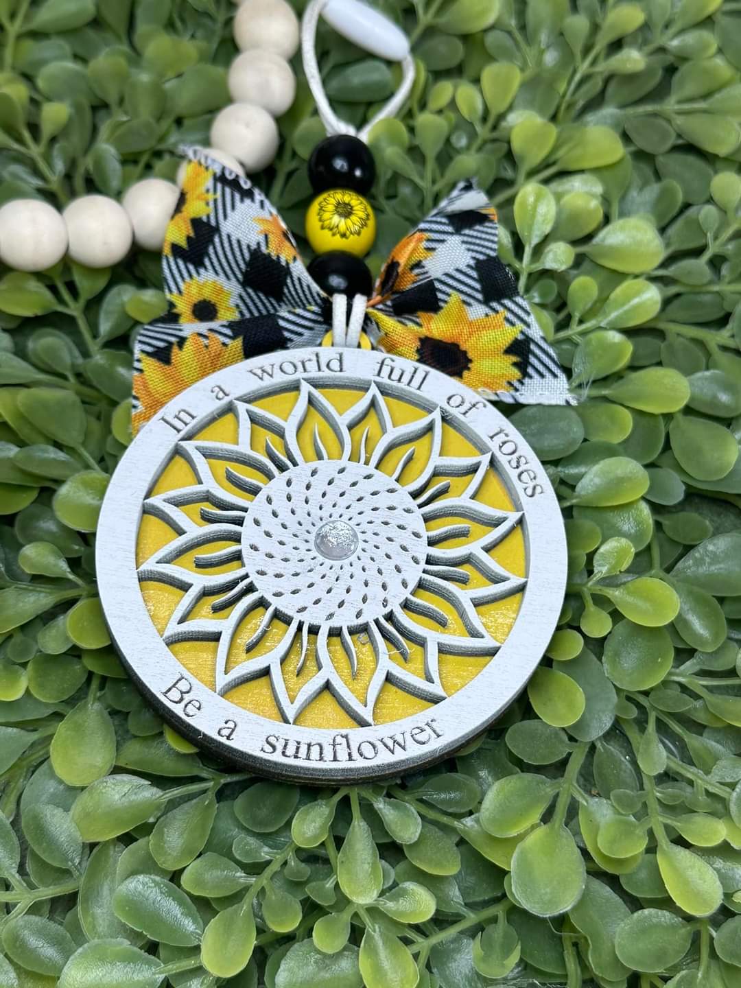 Sunflower Car Charm
