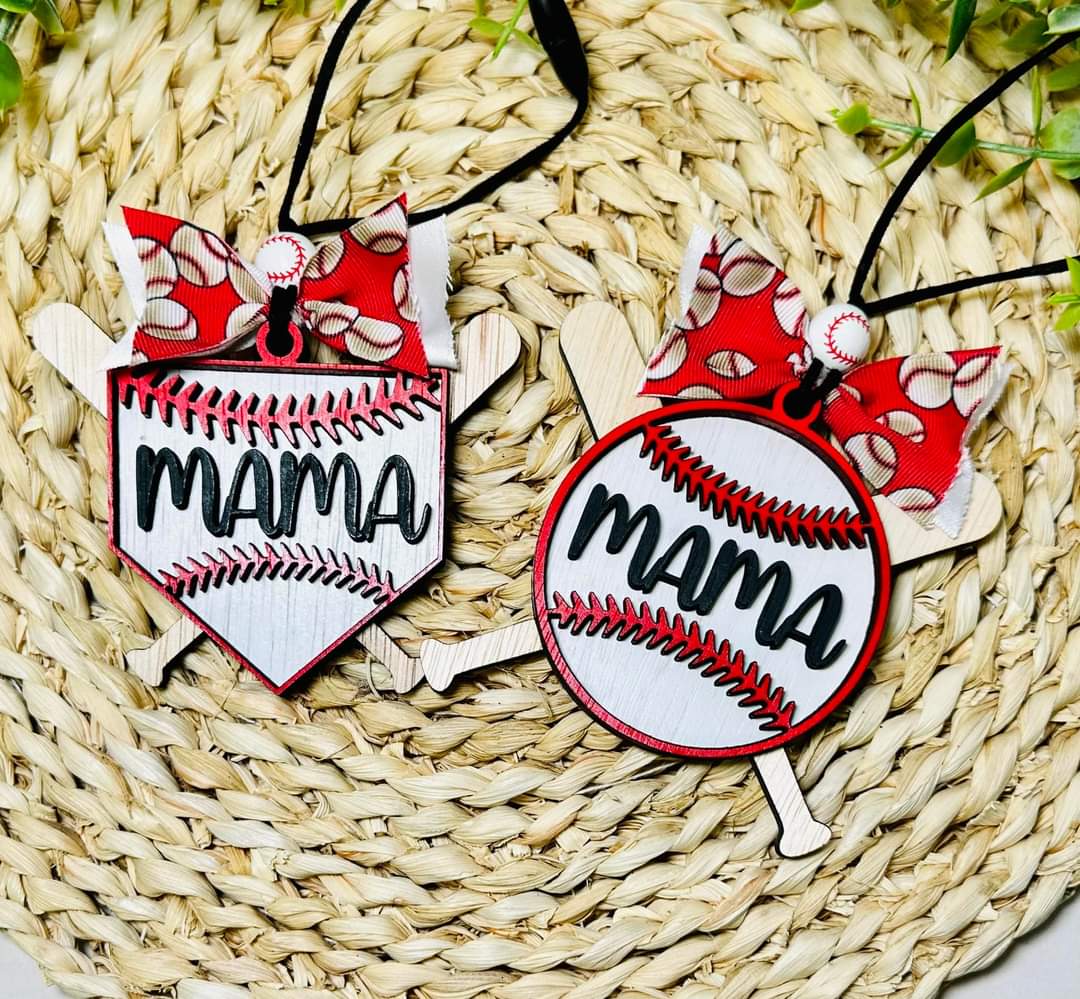Baseball/Softball Car Charm