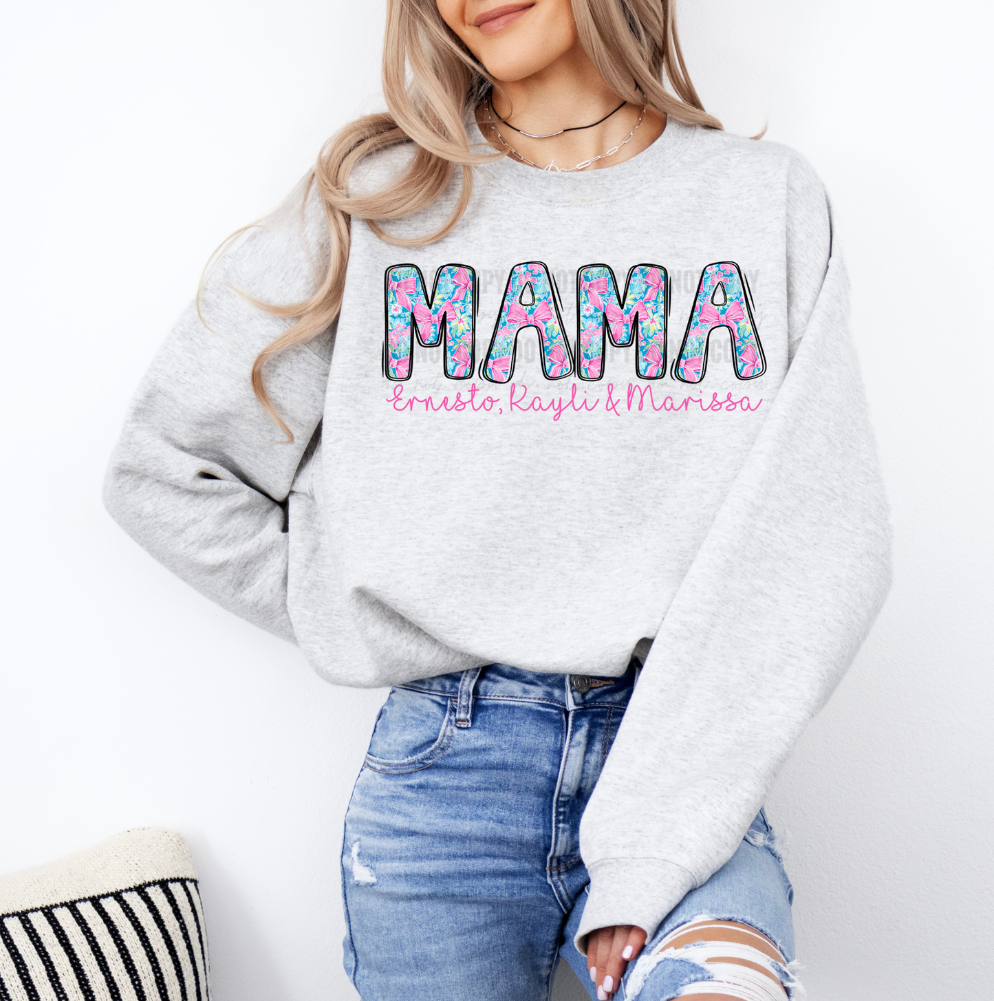 Blue Coquette Mama/Nana/Gigi/Etc Custom - WS