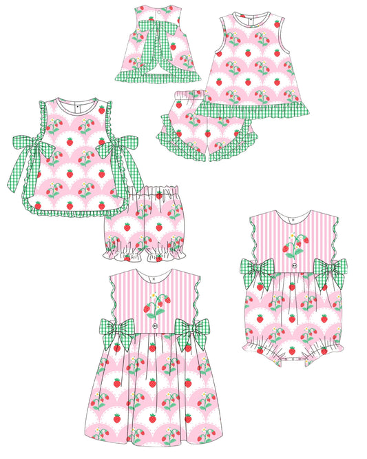 Strawberry and Green Gingham Collection - ETA early March