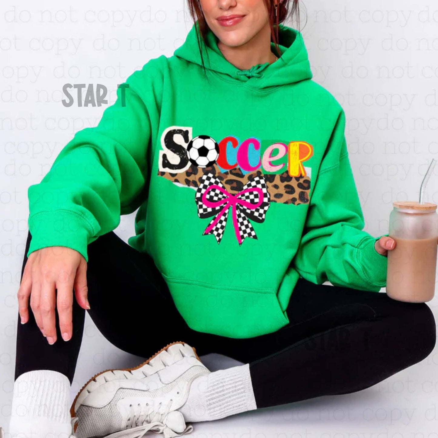 Soccer Leopard Bow - ADULT
