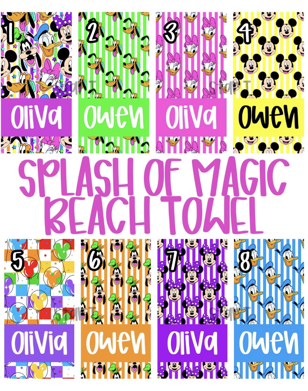 Splash of Magic Beach Towels