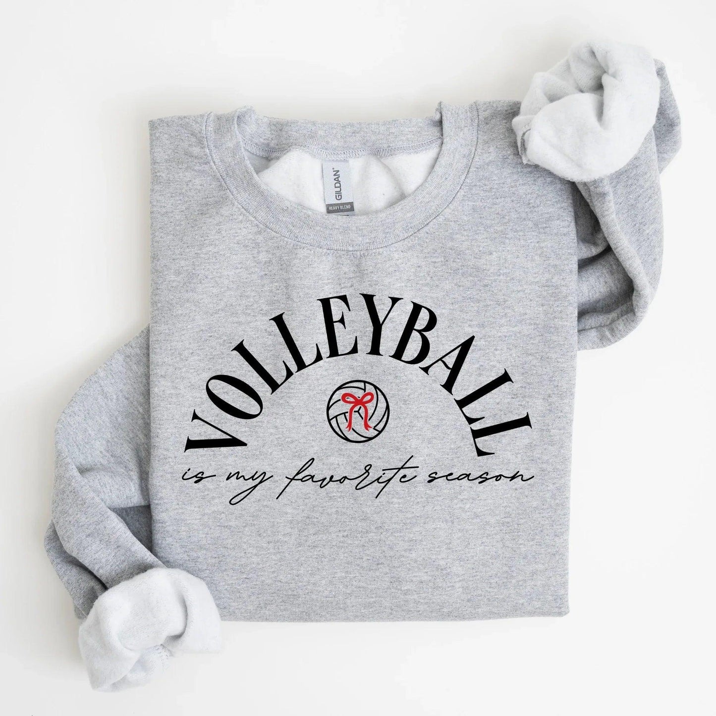 Volleyball Is My Favorite Season Embroidered Sweatshirt