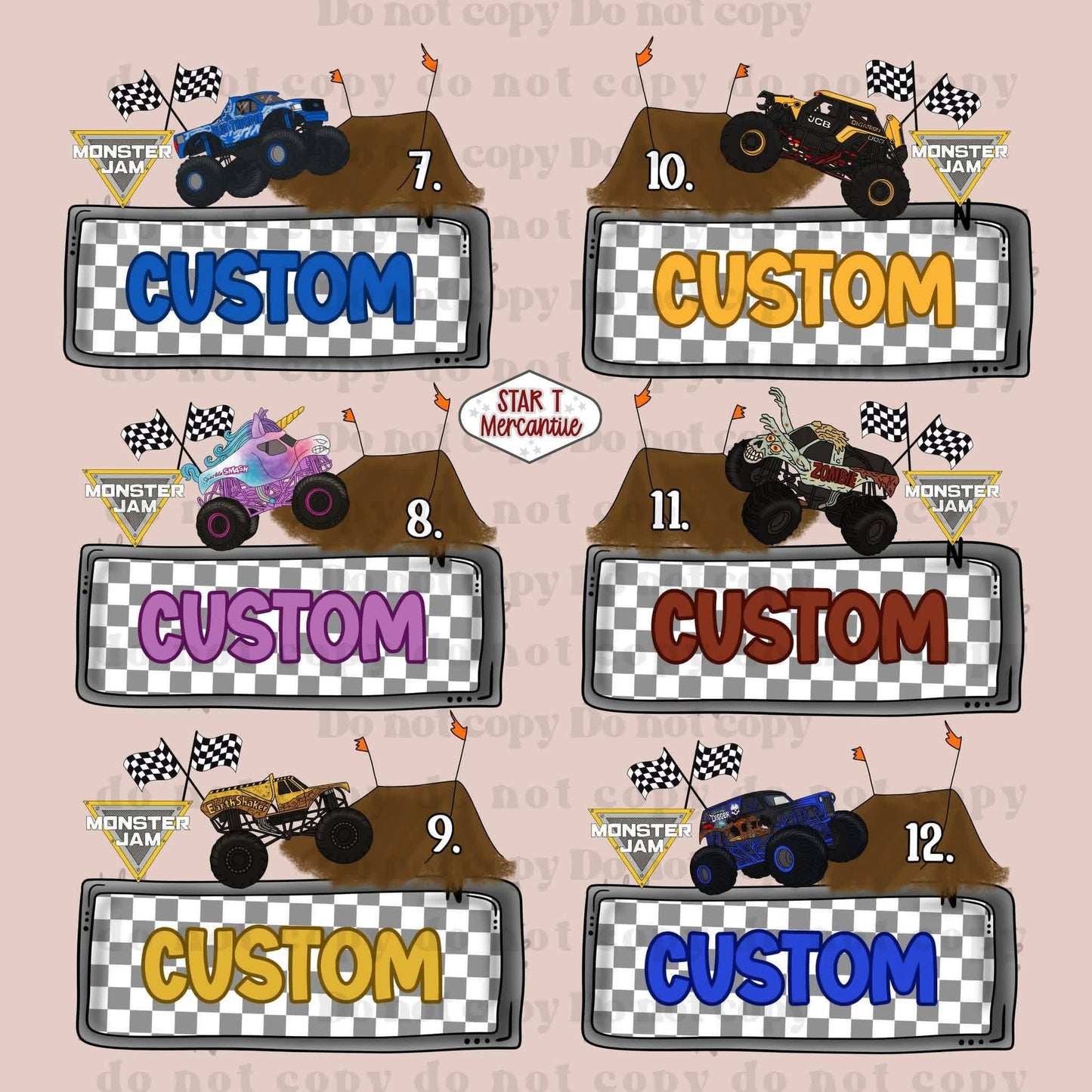 Custom Name Plate Monster Jam - YOUTH