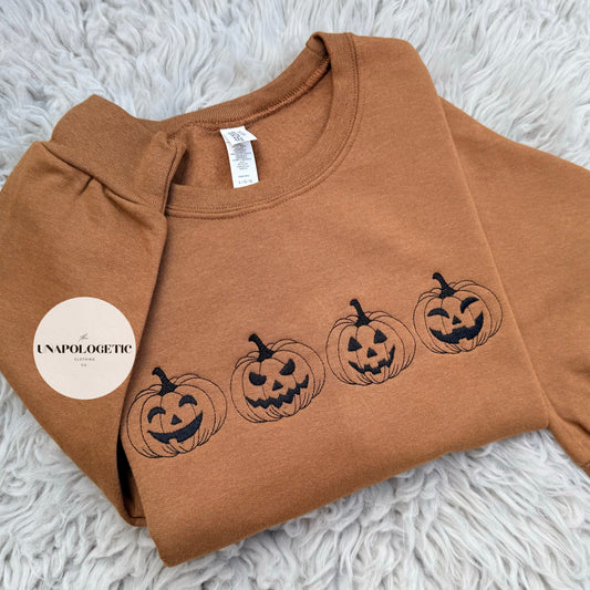 Pumpkin Outline (Embroidered) -WS