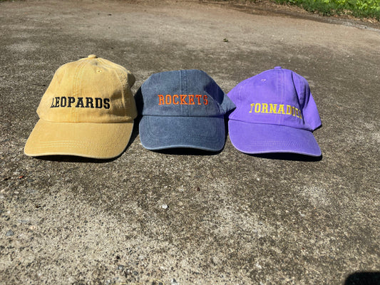 Embroidered Varsity Style Pigment-Dyed Twill Hat | Quick Ship