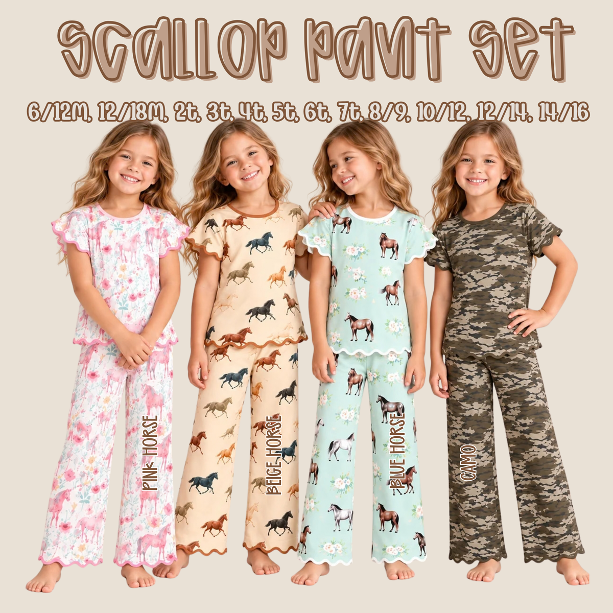 Scallop Pant Set - Closes 10.10