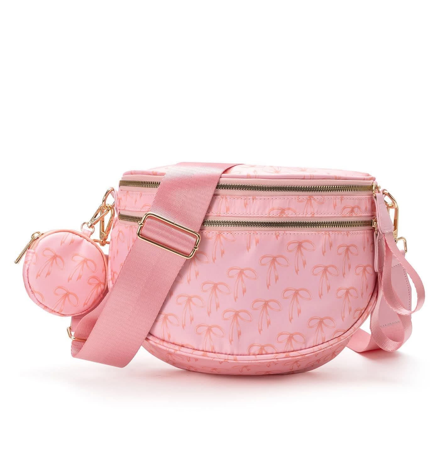 Bows Printed Crossbody Bag