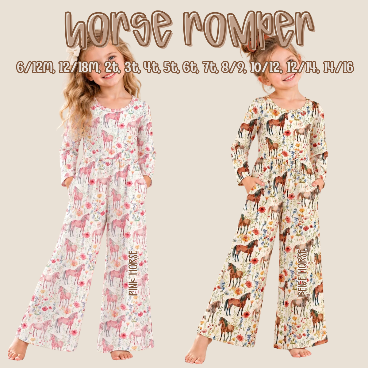Horse Romper - Closes 10.10