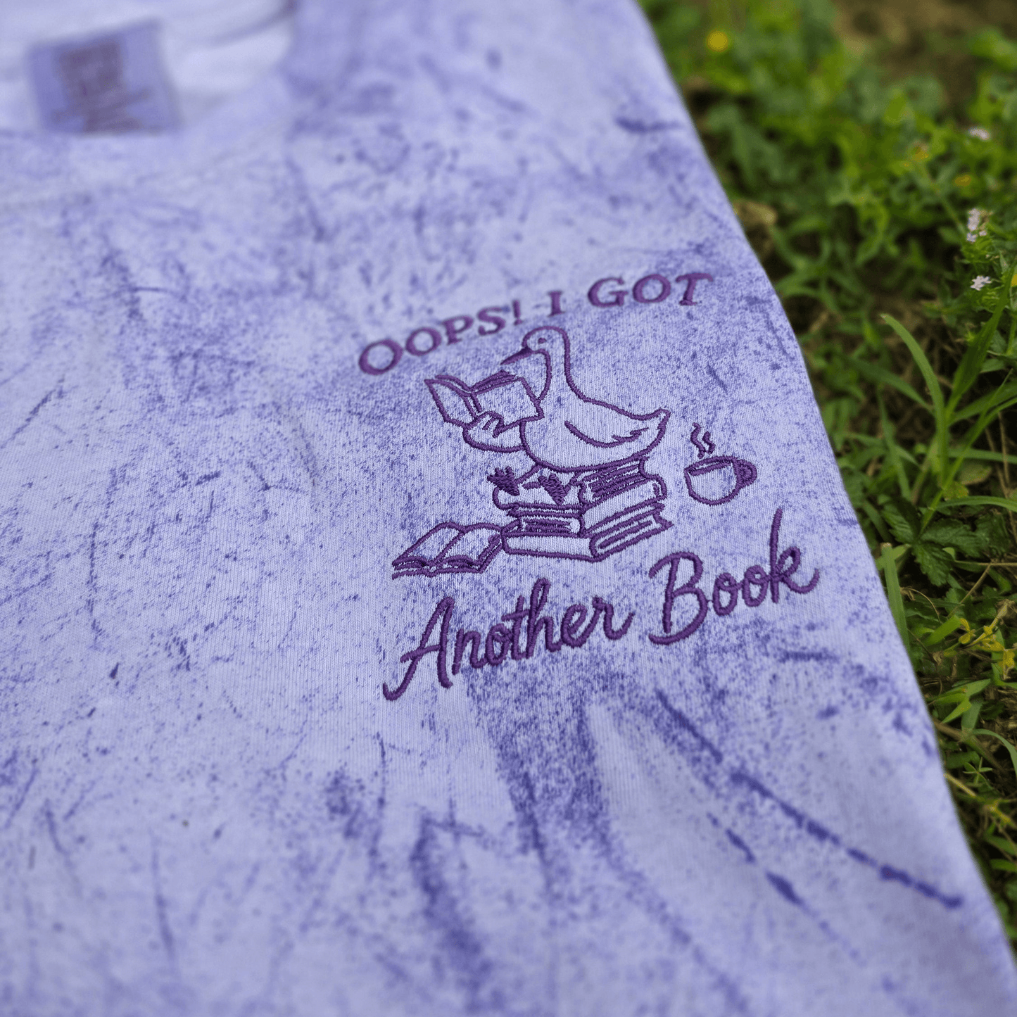 Oops! I Got Another Book Embroidered Shirt | Comfort Colors Colorblast 1745 Tee