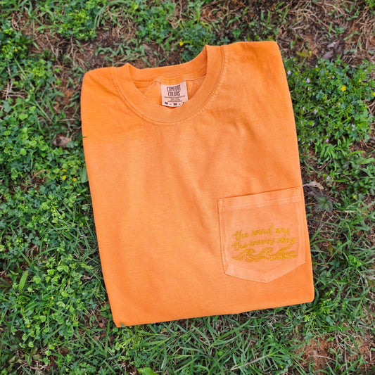 The Wind And The Waves Obey Embroidered Pocket Tee | Matthew 8:27