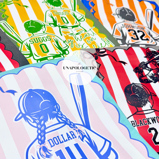 Striped Front and Back Custom Baseball - WS