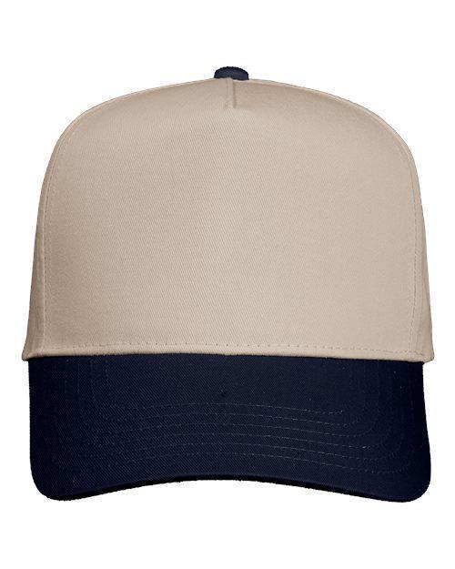 Red White & Blonde Embroidered Adjustable Five-Panel Twill Hat