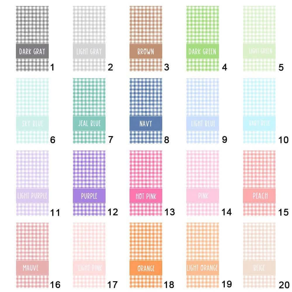 Gingham Print Beach Towels