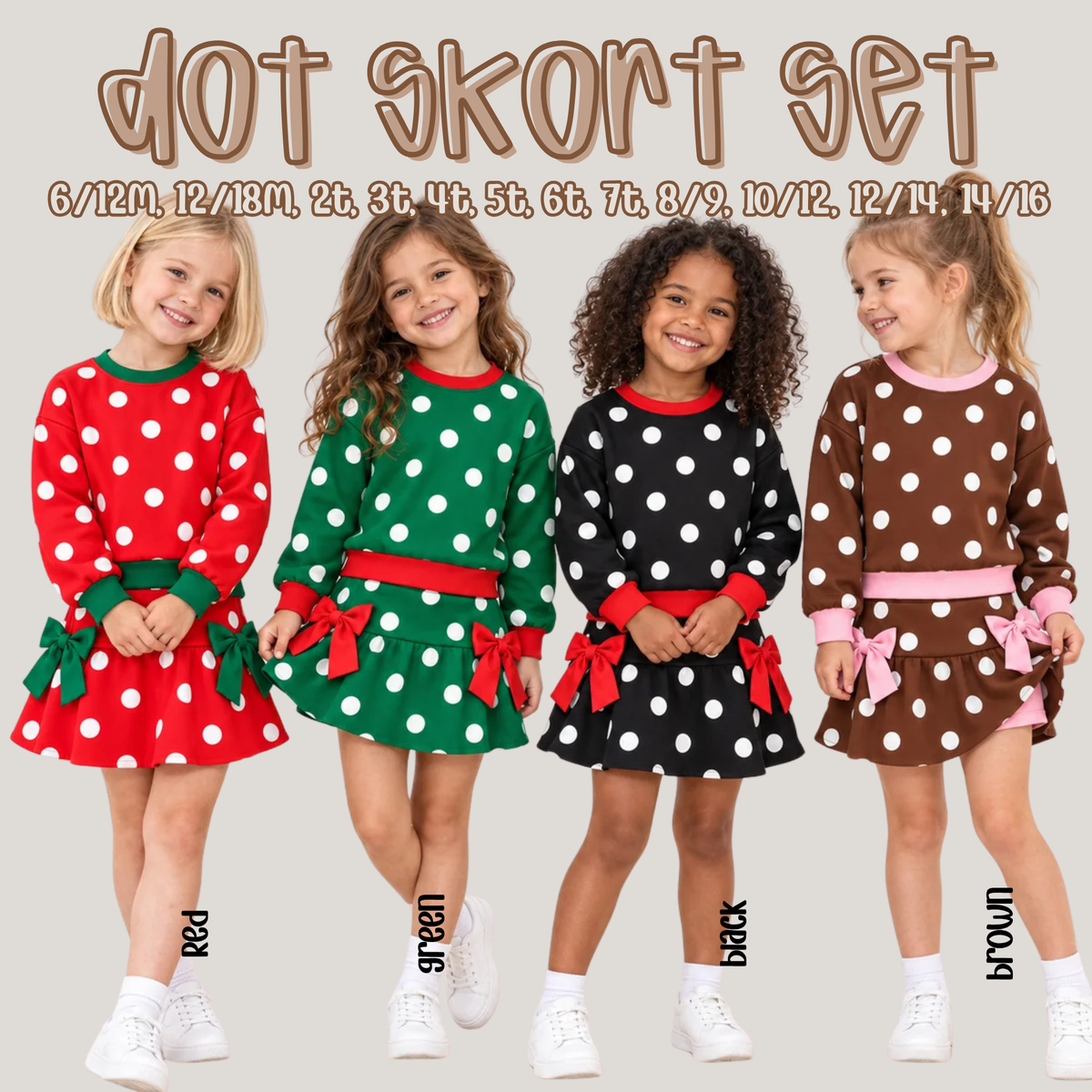 Dot Skort Set - Closes 10.17