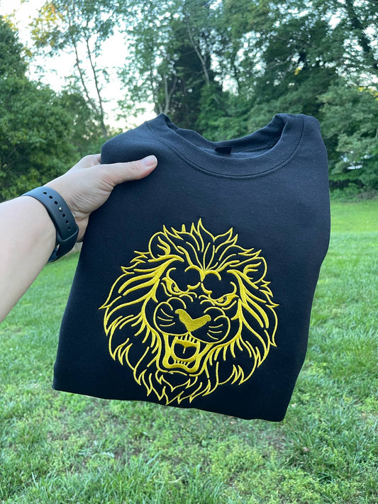 Oversized Mascot Outline Embroidered On Your Shirt Choice