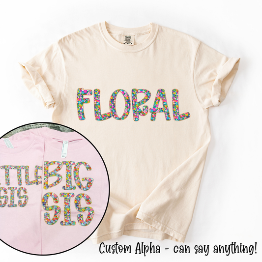 Floral Custom Alpha Tee