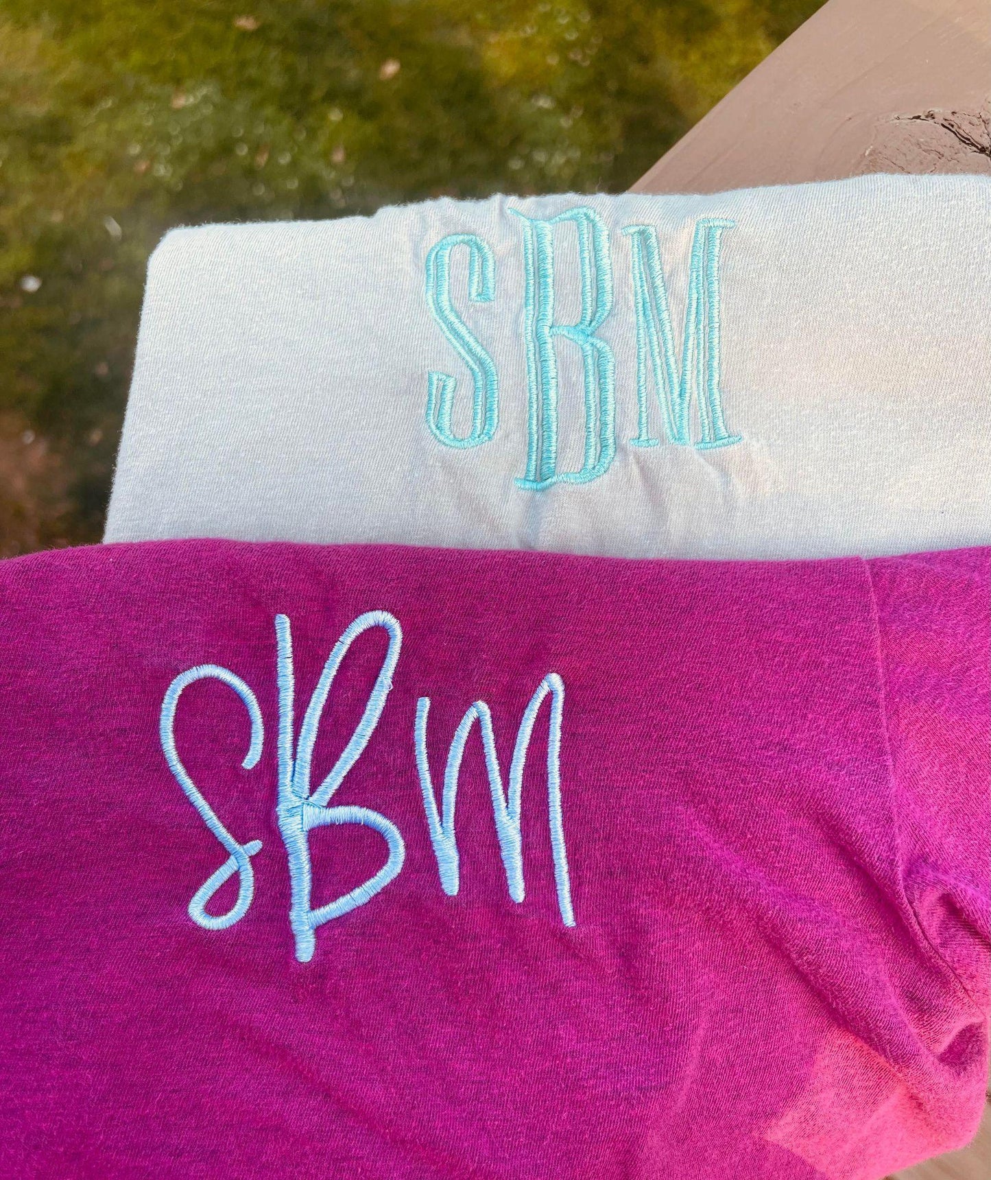 *MYSTERY* Embroidered Monogram Tee | QUICK SHIP