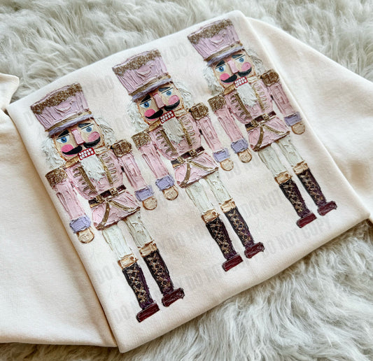 Pink Nutcrackers (faux) Hand Painted - WS