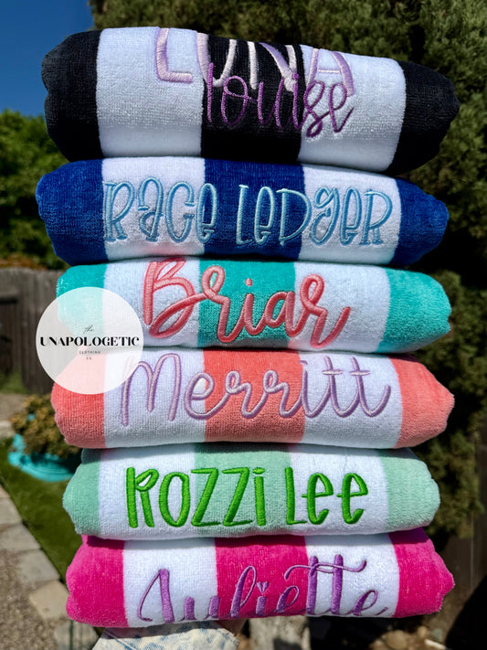 Custom Embroidered Beach Towels - WS