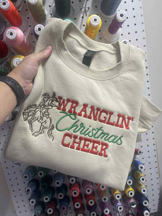 Wranglin Christmas Cheer Embroidered Sweatshirt