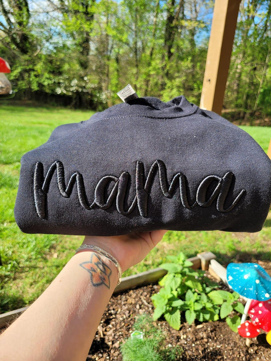 Mama 3D Puff Embroidered Shirt