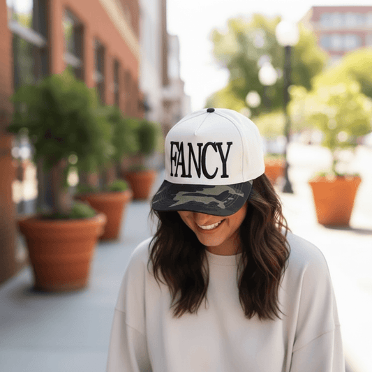 Fancy Embroidered Adjustable Five-Panel Twill Hat